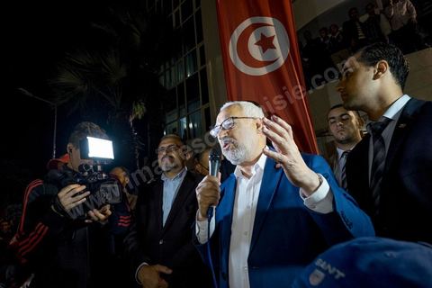 October 27, 2014: At the call of the Ennahda Party, several hundred activists gathered the day after the elections. Party leaders thanked the activists for their commitment and acknowledged their defeat in the elections. Rached Ghannouchi, president of the Islamist party, thanked the activists in his speech and acknowledged the defeat. 