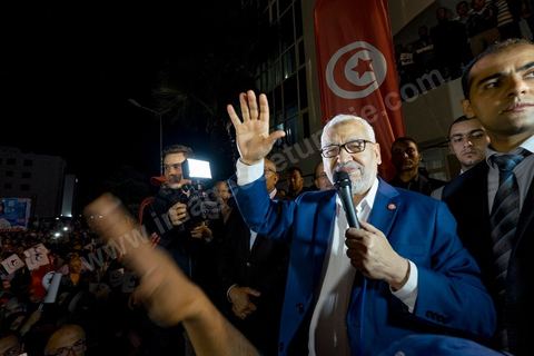 October 27, 2014: At the call of the Ennahda Party, several hundred activists gathered the day after the elections. Party leaders thanked the activists for their commitment and acknowledged their defeat in the elections. Rached Ghannouchi, president of the Islamist party, thanked the activists in his speech and acknowledged the defeat. 