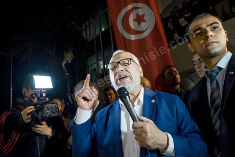 October 27, 2014: At the call of the Ennahda Party, several hundred activists gathered the day after the elections. Party leaders thanked the activists for their commitment and acknowledged their defeat in the elections. Rached Ghannouchi, president of the Islamist party, thanked the activists in his speech and acknowledged the defeat. 