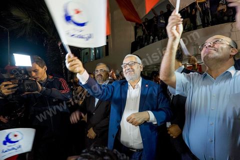 October 27, 2014: Speech by Rached Ghannouchi, President of the Islamist Ennahda Party. At the call of the Ennahda Party, several hundred supporters gathered the day after the elections. Party leaders thanked the activists for their commitment and acknowledged their defeat in the elections. Rached Ghannouchi, president of the Islamist party, thanked the activists in his speech and acknowledged the defeat. 