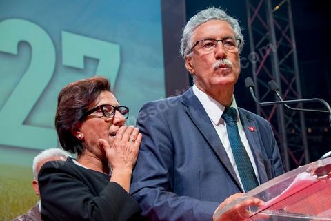16 novembre 2014 : grand meeting politique du Front populaire, troisième force politique du pays, dans le cadre de la candidature de son président Hamma Hammami à la présidence de la république pour les élections du 23 novembre. Dans un long discours de plus d'une heure, Hammami, a assuré qu'il travaillera à l'installation d'une justice sociale et d'un équilibre entre les différentes régions du pays, avant de finir son meeting avec sa femme Radia Nasraoui, sa fille et tous ses amis et leaders du parti.