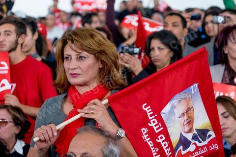 16 novembre 2014 : grand meeting politique du Front populaire, troisième force politique du pays, dans le cadre de la candidature de son président Hamma Hammami à la présidence de la république pour les élections du 23 novembre. Dans un long discours de plus d'une heure, Hammami, a assuré qu'il travaillera à l'installation d'une justice sociale et d'un équilibre entre les différentes régions du pays, avant de finir son meeting avec sa femme Radia Nasraoui, sa fille et tous ses amis et leaders du parti.