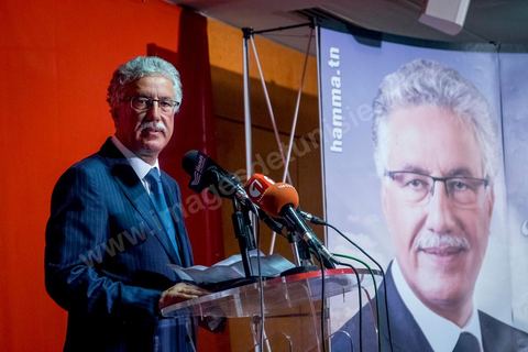 23 novembre 2014 : 4h après la fermeture des bureaux de vote, Hamma Hammami, candidat à la présidentielle pour le Front Populaire a prononcé un discours dans lequel il a remercié tous ceux qui ont participé à faire réussir sa campagne électorale qu'il qualifie de 'réussie et belle'. En terminant 3ème Hammami confirme son role d'outsider dan sle jeu politique tunisien. Il a conclu son discours par une déclaration d'amour aux Tunisiens ' Je vous aimais, je vous aime et je vous aimerai'. 