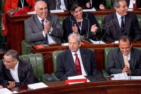 December 2, 2014: Mohamed Ennaceur, a representative from the Nidaa Tounes party, is the favorite to be elected speaker of the assembly. First meeting of the 217 members of the Assembly of the Representatives of the People (ARP) elected on October 26, in an election won by the Nidaa Tounes party (86 seats) over the Islamist Ennahda party (69 seats), which had held the majority until then. This first meeting was presided over by longtime activist Ali Ben Salem, in his capacity as the senior-most member of this new assembly.