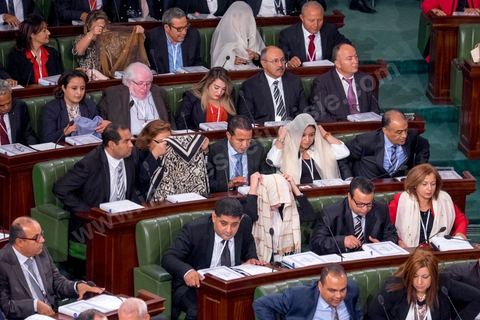 December 2, 2014: The 217 new members of parliament took the oath of office on the Quran during the first meeting of the 217 members of the Assembly of the Representatives of the People (ARP) elected on October 26, an election won by the Nidaa Tounès party (86 seats) ahead of the Islamist Ennahda party (69 seats), which had held the majority until then. This first meeting was presided over by longtime activist Ali Ben Salem, in his capacity as the senior-most member of this new assembly