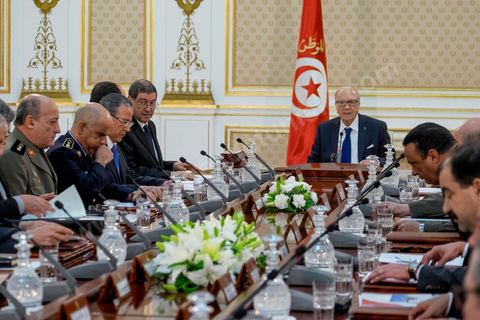 March 19, 2015: First extraordinary joint meeting of the Supreme Council for Internal Security and the Supreme Council of the Armed Forces, chaired by President Béji Caid Essebsi, the Prime Minister, and the Ministers of the Interior and Defense, at the Carthage Palace. “Tunisia is at war,” declared the President.