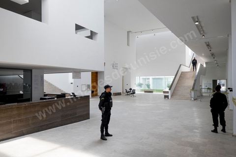 March 19, 2015: As part of a press conference, authorities granted the press access to the entrance hall of the Bardo Museum in Tunis, the site of the terrorist attack that claimed the lives of 19 Tunisian and foreign victims.