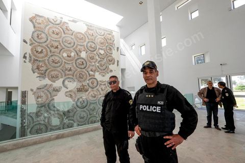 March 19, 2015: As part of a press conference, authorities granted the press access to the entrance hall of the Bardo Museum in Tunis, the site of the terrorist attack that claimed the lives of 19 Tunisian and foreign victims.