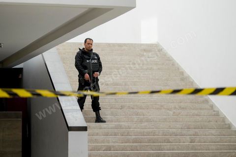 March 19, 2015: As part of a press conference, authorities granted the press access to the entrance hall of the Bardo Museum in Tunis, the site of the terrorist attack that claimed the lives of 19 Tunisian and foreign victims.