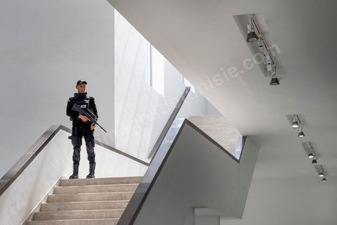 March 19, 2015: As part of a press conference, authorities granted the press access to the entrance hall of the Bardo Museum in Tunis, the site of the terrorist attack that claimed the lives of 19 Tunisian and foreign victims.