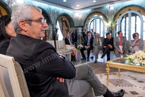 18 avril 2015 : Michel Boujenah au palais présidentiel de Carthage, le président tunisien Béji Caïd Essebsi reçoit la délégation. Dans le cadre de la promotion de la Tunisie, la ministre française de la Culture Fleur Pelerin s'est rendue en Tunisie dans un voyage organisé par le ministère du tourisme avec une délégation de personnalités françaises et tunisiennes qui participent à la campagne de communication "La Tunisie, moi j'y vais".