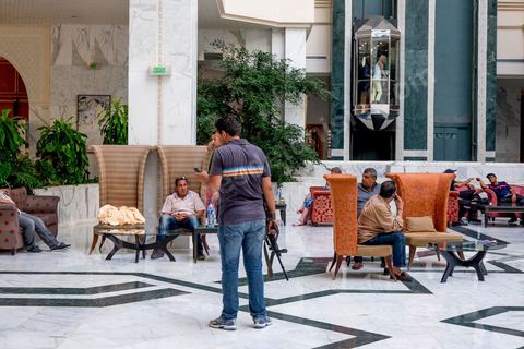 June 26, 2015: In the hotel lobby, police encountered tourists in a state of shock. A terrorist attack took place at a hotel in the Port El Kantaoui tourist area north of Sousse. A young Tunisian terrorist opened fire for nearly half an hour on tourists, from the hotel beach all the way to the front desk, leaving a preliminary death toll of 39 among tourists and Tunisian employees, before being shot dead by law enforcement. The Tunisian Ministry of Health states that among the injured are people of British, Belgian, German, and Norwegian nationalities, among others.