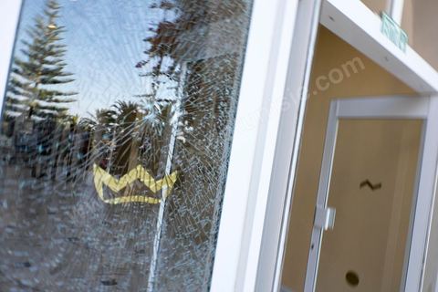 June 26, 2015: Bullet holes in the doors leading to the hotel reception area. A terrorist attack at a hotel in the tourist area of Port El Kantaoui, north of Sousse. A young Tunisian terrorist opened fire for nearly half an hour on tourists, from the hotel beach all the way to the reception area, resulting in a preliminary death toll of 39 among tourists and Tunisian employees, before being shot dead by law enforcement. The Tunisian Ministry of Health states that among the injured are people of British, Belgian, German, and Norwegian nationalities, among others.