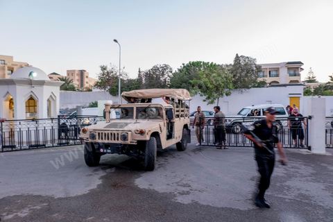 June 26, 2015: Police and military security reinforcements at the hotel. Terrorist attack at a hotel in the tourist area of Port El Kantaoui, north of Sousse. A young Tunisian terrorist opened fire for nearly half an hour on tourists, from the hotel beach to the reception area, resulting in a preliminary death toll of 39 among tourists and Tunisian employees, before being shot dead by law enforcement. The Tunisian Ministry of Health states that among the injured are individuals of British, Belgian, German, and Norwegian nationalities, among others.