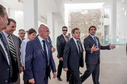 20 juillet 2015 : Viste des salles du musée du Bardo lieu de l'attaque terroriste du 18 mars. Visite de Nicolas Sarkozy en Tunisie à titre de Président du Pparti Les Républicains.