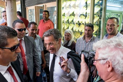20 juillet 2015 : Visite de la medina de Tunis de Nicolas Sarkozy et de la délégation du parti Les Républicains. Visite de Nicolas Sarkozy en Tunisie à titre de Président du Pparti Les Républicains.