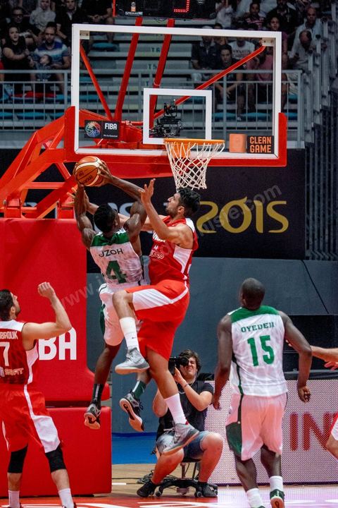 23 août 2015 : dernier match de poule de la Tunisie contre le Nigéria lors de l'AfroBasket Tunisia 2015. Victoire de la Tunisie (70-59) et finie première de son groupe.