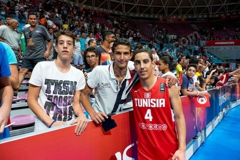 August 23, 2015: At the end of Tunisia’s final group-stage game against Nigeria at AfroBasket Tunisia 2015. Tunisia won (70–59) and finished first in its group.