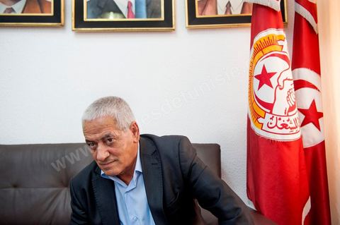 Houcine ABBASSI, General Secretary of the UGTT (General Union of Tunisian Workers), a labor union and member of the Tunisian National Dialogue Quartet, which was awarded the 2015 Nobel Peace Prize on October 9, 2015. 