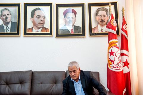 Houcine ABBASSI, General Secretary of the UGTT (General Union of Tunisian Workers), a labor union and member of the Tunisian National Dialogue Quartet, which was awarded the 2015 Nobel Peace Prize on October 9, 2015. 
