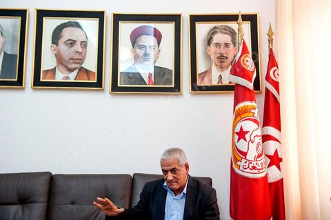 Houcine ABBASSI, General Secretary of the UGTT (General Union of Tunisian Workers), a labor union and member of the Tunisian National Dialogue Quartet, which was awarded the 2015 Nobel Peace Prize on October 9, 2015. 