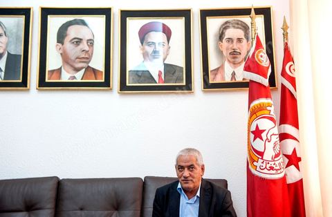 Houcine ABBASSI, General Secretary of the UGTT (General Union of Tunisian Workers), a labor union and member of the Tunisian National Dialogue Quartet, which was awarded the 2015 Nobel Peace Prize on October 9, 2015. 