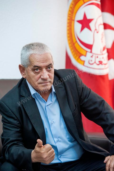 Houcine ABBASSI, General Secretary of the UGTT (General Union of Tunisian Workers), a labor union and member of the Tunisian National Dialogue Quartet, which was awarded the 2015 Nobel Peace Prize on October 9, 2015. 