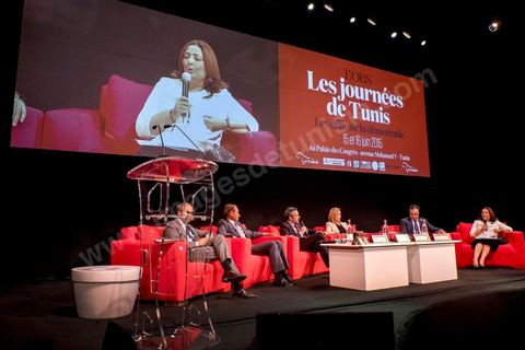 Wided Bouchamaoui, President of UTICA, the Tunisian Employers’ Union, and the only woman on the Tunisian National Dialogue Quartet, which was awarded the 2015 Nobel Peace Prize on October 9, 2015.