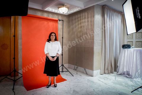Wided Bouchamaoui, President of UTICA, the Tunisian Employers’ Union, and the only woman on the Tunisian National Dialogue Quartet, which was awarded the 2015 Nobel Peace Prize on October 9, 2015.