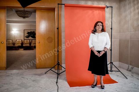 Wided Bouchamaoui, President of UTICA, the Tunisian Employers’ Union, and the only woman on the Tunisian National Dialogue Quartet, which was awarded the 2015 Nobel Peace Prize on October 9, 2015.