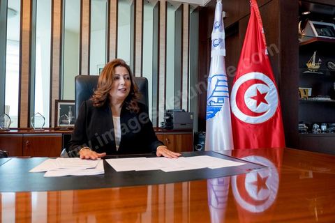 Wided Bouchamaoui, President of UTICA, the Tunisian employers’ union, and the only woman among the members of the Tunisian National Dialogue Quartet, which was awarded the 2015 Nobel Peace Prize on October 9, 2015. In her office a few hours after the Nobel Prize was announced.