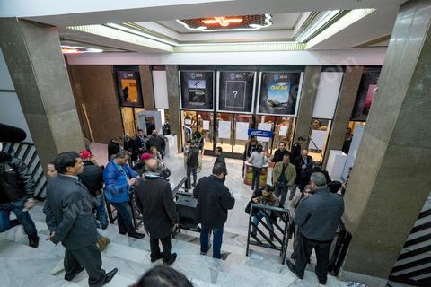 November 26, 2015: Security check at the theater entrance. As part of the JCC (Carthage Film Festival), the Arab-African Film Festival in Tunis, the film “Much Loved” by Moroccan director Nabil Ayouch had its first screening in a Muslim country. Two days after the terrorist attack on a presidential police bus just a few hundred meters from the JCC movie theaters, the screening of “Much Loved” became a double challenge. JCC Director Brahim Eltaief and Nabil Ayouch were determined to keep the screening on the schedule, just as they did for the rest of the festival. The theater filled with more than a thousand film enthusiasts eager to meet Nabil Ayouch and see the Arabic-language premiere of this excellent film, which portrays the reality of Moroccan sex workers in a raw yet highly skilled manner. The screening was followed by a press conference.