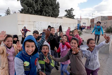 January 22, 2016, in front of the elementary school in the working-class neighborhood of Cité Ezzouhour in Kasserine.