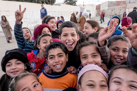 January 22, 2016, in front of the elementary school in the working-class neighborhood of Cité Ezzouhour in Kasserine.