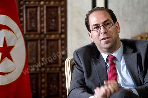 7 novembre 2016 : interview avec le Premier Ministre tunisien Youssef Chahed, au siège du gouvernement de la Kasbah.