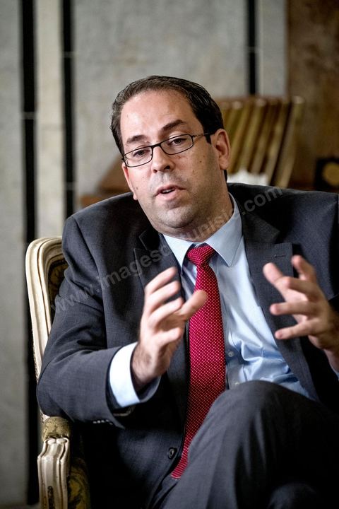 7 novembre 2016 : interview avec le Premier Ministre tunisien Youssef Chahed, au siège du gouvernement de la Kasbah.