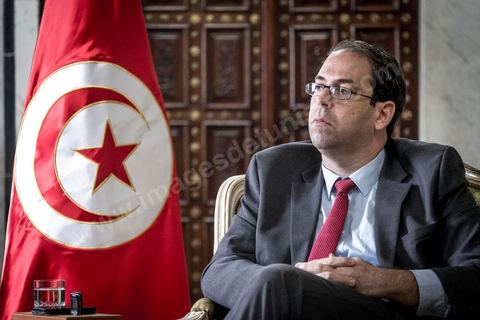 7 novembre 2016 : interview avec le Premier Ministre tunisien Youssef Chahed, au siège du gouvernement de la Kasbah.