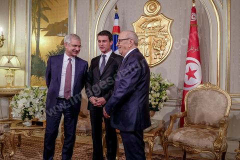 28 novembre 2016 : rencontre entre le Président tunisien Béji Caid Essebsi et le PRemier Ministre français Manuel Valls à la veille de l'ouverture de la Conférence des investisseurs pour la  Tunisie Tunisia2020.