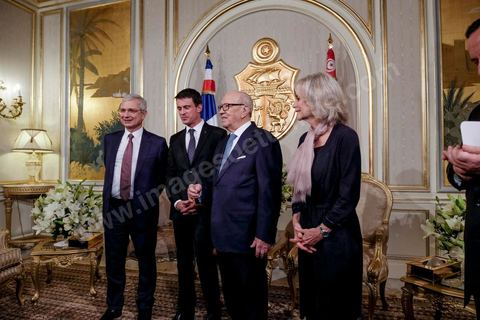 28 novembre 2016 : rencontre entre le Président tunisien Béji Caid Essebsi et le PRemier Ministre français Manuel Valls à la veille de l'ouverture de la Conférence des investisseurs pour la  Tunisie Tunisia2020.