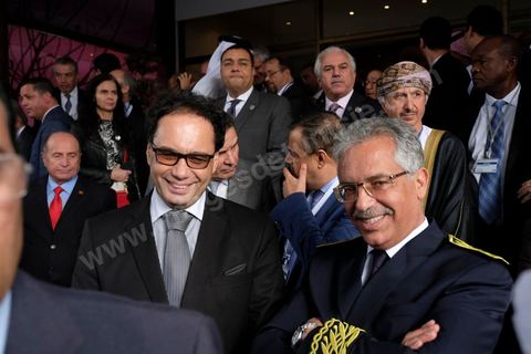 29 novembre 2016 : Mohamed el Abidine, ministre d ela culture et Gouverneur de Tunis. Cérémonie d'ouverture de la Conférence Tunisia 2020 par président Tunisien Beji Caid Essebsi, avec Emir du Qatar, Premiers Ministres tunisien, français et algérien.