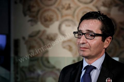 29 novembre 2016 : Fadhel Abdelkefi, ministre de la coopération à la soirée au Musée du Bardo de la conférence Tunisia 2020