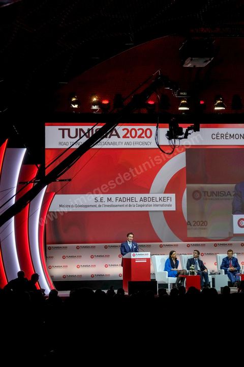 30 novembre 2016 allocution de cloture de la conférence internationale Tunisia2020 par Fadhel Abdelkefi. 
