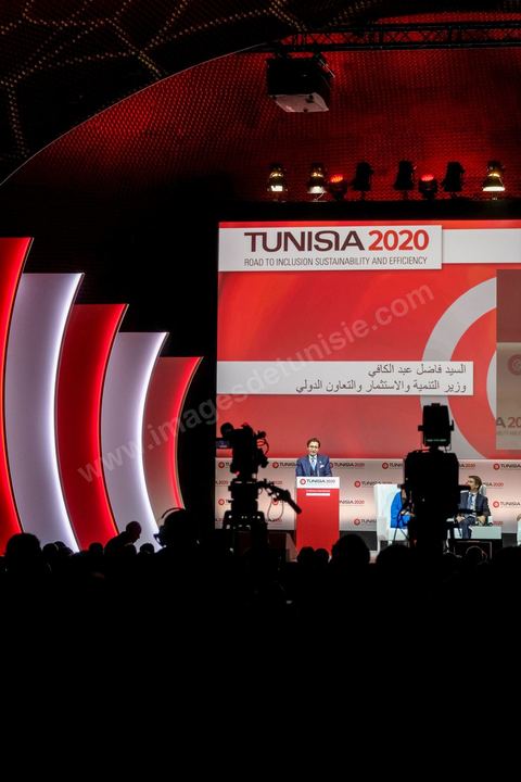 30 novembre 2016 allocution de cloture de la conférence internationale Tunisia2020 par Fadhel Abdelkefi. 