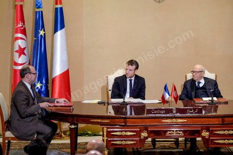 January 31, 2018: Signing of agreements and a press conference by Presidents Emmanuel Macron and Beji Caid Essebsi at the Presidential Palace in Carthage as part of the French president’s state visit to Tunisia.