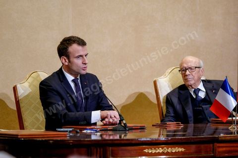 January 31, 2018: Signing of agreements and a press conference by Presidents Emmanuel Macron and Beji Caid Essebsi at the Presidential Palace in Carthage as part of the French president’s state visit to Tunisia.