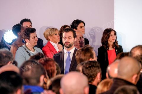 31 janvier 2018 : Brigitte Macron à la rencontre de la communauté française à la Résidence de l'Ambassade de France à la Marsa dans le cadre de la visite d'Etat du Président français en Tunisie.