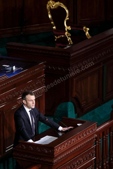 February 1, 2018: Speech by Emmanuel Macron before members of the ARP (Assembly of People’s Representatives) at the Bardo in Tunisia. After emphasizing that Tunisia’s challenges are primarily economic, the French president stated that “painful reforms are necessary for Tunisia to become a truly attractive destination.”From 2016 to 2020, France’s aid for Tunisia’s economic recovery totaled 1.2 billion euros, with an additional 500 million euros allocated for 2020–2022. “If you fail, we fail” was the phrase Macron repeated throughout his 24-hour state visit.