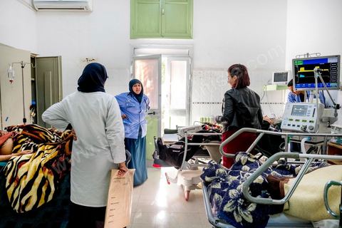 16 janvier 2018 : Salle de déchocage au Service d'urgence de l'Hopital Régional de Gafsa.