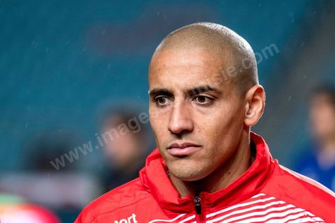 23 mars 2018 : Khazri Wahbi. Match de football amical entre la Tunisie et l'Iran en vue de la préparation à la coupe du monde de football en Russie en juin 2018. match au stade de Radès, banlieue sud de Tunis, avec près de 4000 spectateurs et sous une pluie intensive, la Tunisie remporte le match 1 à 0. 