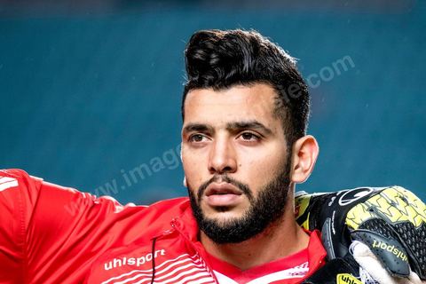 23 mars 2018 : Mohamed Aminde Ben Amor. Match de football amical entre la Tunisie et l'Iran en vue de la préparation à la coupe du monde de football en Russie en juin 2018. match au stade de Radès, banlieue sud de Tunis, avec près de 4000 spectateurs et sous une pluie intensive, la Tunisie remporte le match 1 à 0. 
